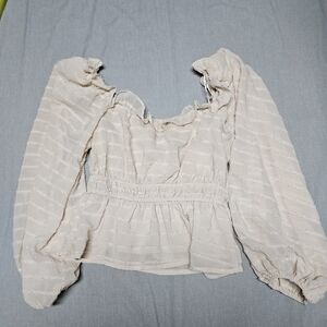 ASTR Beige Textured Blouse